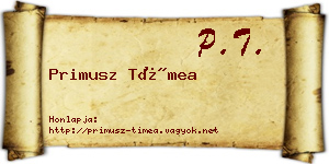 Primusz Tímea névjegykártya